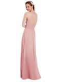 Bliss A-Line Halter Sleeveless Long Bridesmaid Dress Robyn