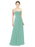 Jade A-Line Sweetheart Strapless Long Bridesmaid Dress Melany