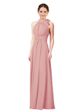 Bliss Halter Sleeveless Long Bridesmaid Dress Alejandra