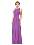 Dahlia Halter Sleeveless Long Bridesmaid Dress Alejandra