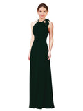 Ever Green Halter Sleeveless Long Bridesmaid Dress Alejandra