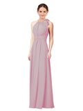 Primrose Halter Sleeveless Long Bridesmaid Dress Alejandra