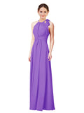 Tahiti Halter Sleeveless Long Bridesmaid Dress Alejandra