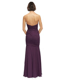 Long Mermaid Sweetheart Sleeveless Grape Chiffon Bridesmaid Dress Adley