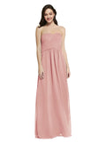 Long A-Line Strapless Sweetheart Sleeveless Bliss Chiffon Bridesmaid Dress Jenner