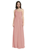 Long A-Line One Shoulder Sweetheart Sleeveless Bliss Chiffon Bridesmaid Dress Ida