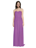 Long A-Line Sweetheart Sleeveless Dahlia Chiffon Bridesmaid Dress Emelie