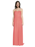 Long A-Line Sweetheart Sleeveless Desert Rose Chiffon Bridesmaid Dress Emelie