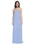 Long A-Line Sweetheart Sleeveless Lavender Chiffon Bridesmaid Dress Emelie