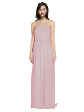 Long A-Line Sweetheart Sleeveless Primrose Chiffon Bridesmaid Dress Emelie