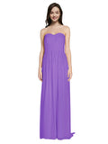 Long A-Line Sweetheart Sleeveless Tahiti Chiffon Bridesmaid Dress Emelie