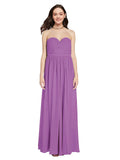 Long A-Line Sweetheart Sleeveless Dahlia Chiffon Bridesmaid Dress Ali