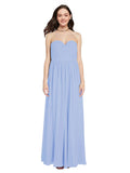 Long A-Line Sweetheart Sleeveless Lavender Chiffon Bridesmaid Dress Ali