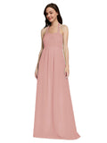 Long A-Line Sweetheart Halter Sleeveless Bliss Chiffon Bridesmaid Dress Lottie