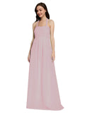 Long A-Line Sweetheart Halter Sleeveless Primrose Chiffon Bridesmaid Dress Lottie