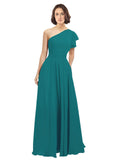 Hunter A-Line One Shoulder Long Bridesmaid Dress Josephine