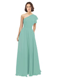 Jade A-Line One Shoulder Long Bridesmaid Dress Josephine