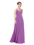 Dahlia A-Line V-Neck Long Bridesmaid Dress Maria