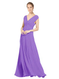 Tahiti A-Line V-Neck Sleeveless Long Bridesmaid Dress Faith