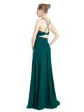 Hunter A-Line V-Neck Spaghetti Straps Long Bridesmaid Dress Hadley