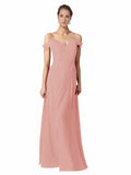 Bliss A-Line Sweetheart Off the Shoulder Long Bridesmaid Dress Alyssa