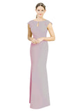 Primrose Mermaid High Neck Cap Sleeves Long Bridesmaid Dress Paisleigh 