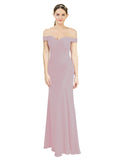 Primrose Mermaid Off the Shoulder Sleeveless Long Bridesmaid Dress Carolyn