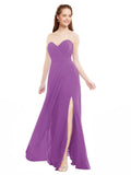 Dahlia A-Line Sweetheart Strapless Sleeveless Long Bridesmaid Dress Meadow