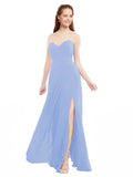 Lavender A-Line Sweetheart Strapless Sleeveless Long Bridesmaid Dress Meadow