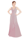 Primrose A-Line V-Neck Sleeveless Long Bridesmaid Dress Mollie