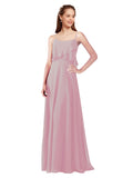 Primrose A-Line Spaghetti Straps Sleeveless Long Bridesmaid Dress Catie