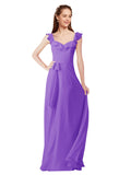 Tahiti A-Line V-Neck Cap Sleeves Long Bridesmaid Dress Ashleigh