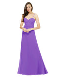 Tahiti A-Line Spaghetti Straps Sweetheart Sleeveless Long Bridesmaid Dress Valarie