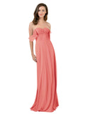 Desert Rose A-Line Strapless Sweetheart Off the Shoulder Long Bridesmaid Dress Jamila