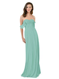 Jade A-Line Strapless Sweetheart Off the Shoulder Long Bridesmaid Dress Jamila