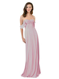 Primrose A-Line Strapless Sweetheart Off the Shoulder Long Bridesmaid Dress Jamila