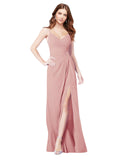 RightBrides Bradi Bliss A-Line Spaghetti Straps Sleeveless Long Bridesmaid Dress