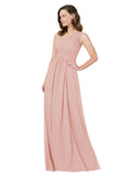 RightBrides Stephane Bliss Sheath One Shoulder Sleeveless Long Bridesmaid Dress