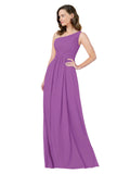 RightBrides Stephane Dahlia Sheath One Shoulder Sleeveless Long Bridesmaid Dress