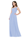 RightBrides Stephane Lavender Sheath One Shoulder Sleeveless Long Bridesmaid Dress