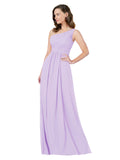 RightBrides Stephane Lilac Sheath One Shoulder Sleeveless Long Bridesmaid Dress