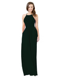 Ever Green A-Line Halter Sleeveless Long Bridesmaid Dress Cindy