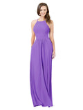 Tahiti A-Line Halter Sleeveless Long Bridesmaid Dress Cindy