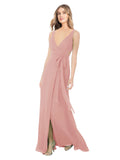 Bliss A-Line V-Neck Sleeveless Long Bridesmaid Dress Petra