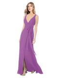 Dahlia A-Line V-Neck Sleeveless Long Bridesmaid Dress Petra