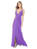 Tahiti A-Line V-Neck Sleeveless Long Bridesmaid Dress Petra