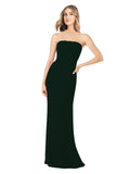 Ever Green Sheath Strapless Sleeveless Long Bridesmaid Dress Rae