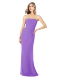 Tahiti Sheath Strapless Sleeveless Long Bridesmaid Dress Rae