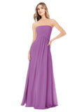 Dahlia A-Line Strapless Sleeveless Long Bridesmaid Dress Ciel