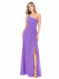 Tahiti A-Line One Shoulder Sleeveless Long Bridesmaid Dress Doris